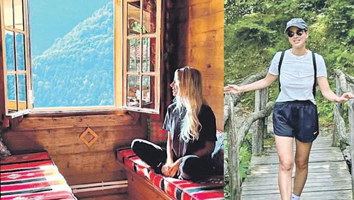 Pınar Sabancı arkadaşlarıyla birlikte yaylada tatilde