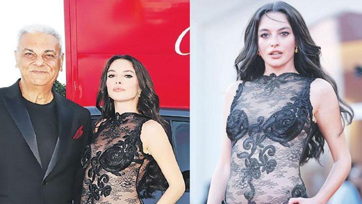 Melis Sezen'den kırmızı halıda transparan şıklığı