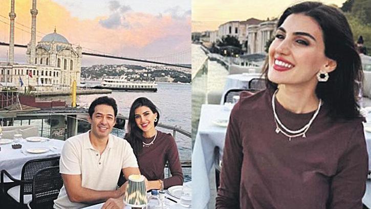 Mert Fırat ve İdil Fırat'tan Boğaz'da romantik 7. yıl kutlaması!