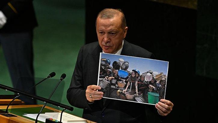 Cumhurbaşkanı Erdoğan BM'de dünyaya seslendi: Bu utanç manzarası Gazze'de 23 aydır her gün tekrar ediyor