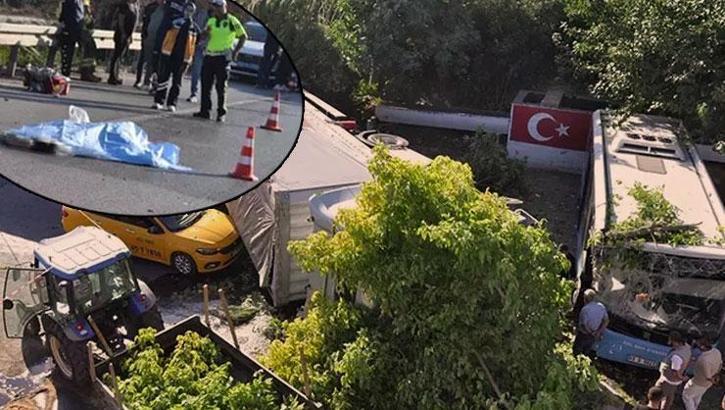 TIR köprüden uçtu, aracın üzerine düştü! 1 ölü, 1'i polis 2 yaralı