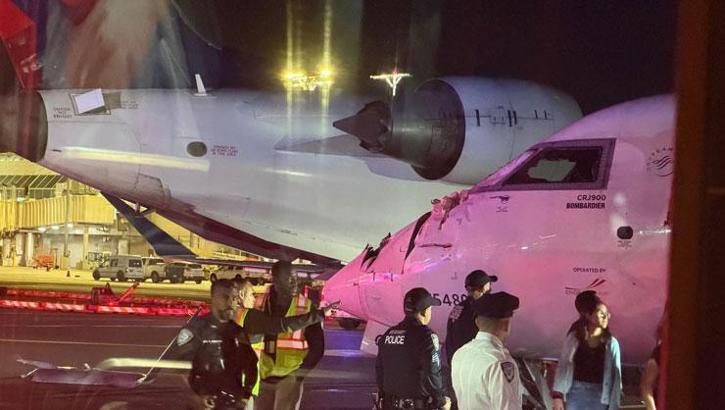ABD’de LaGuardia Havalimanı'nda Delta Air Lines’a ait iki yolcu uçağı çarpıştı: 2 yaralı