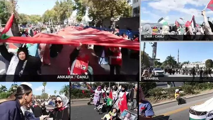 Türkiye genelinde 'Özgürlüğe Yürüyoruz' yürüyüşleri: Gazze’ye destek çağrısı