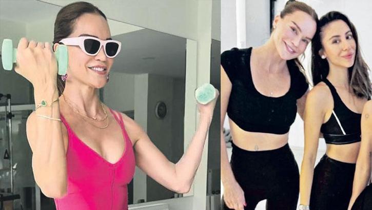 Ebru Şallı'dan gelin adayına pilates dersi