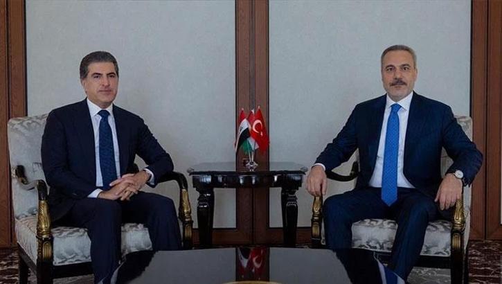 Dışişleri Bakanı Hakan Fidan, IKBY Başkanı Neçirvan Barzani ile görüştü
