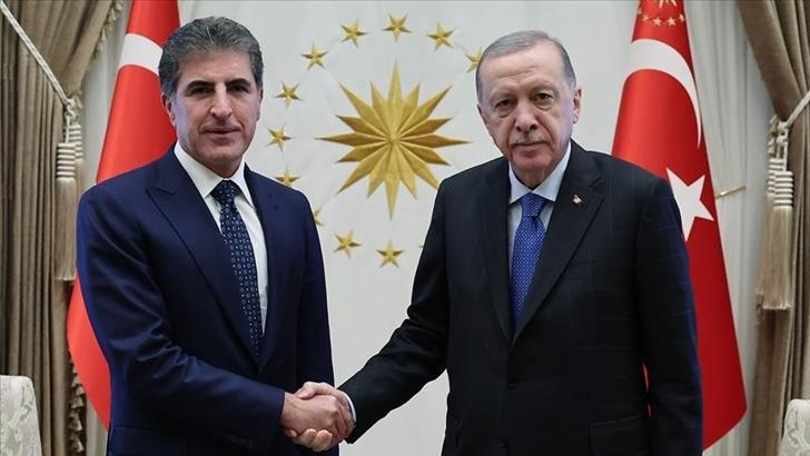 Cumhurbaşkanı Erdoğan, Barzani'yi kabul etti! 'Terörsüz Türkiye' için kararlılık vurgusu