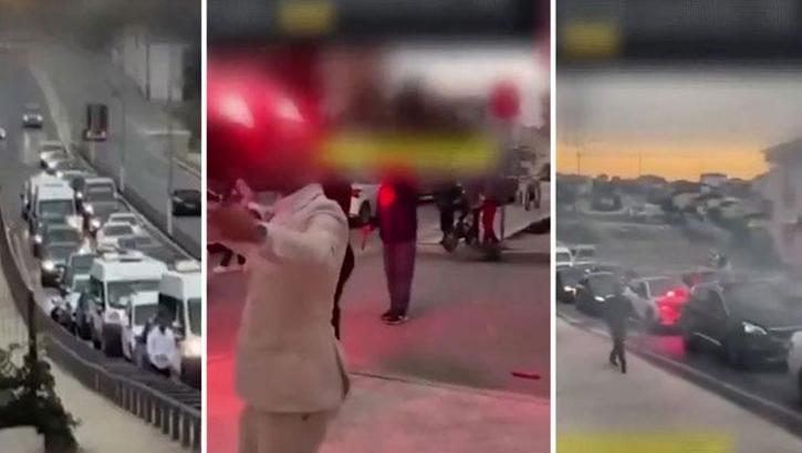 İstanbul'da yolu kapatan düğün konvoyundaki 10 araç sürücüsü yakalandı