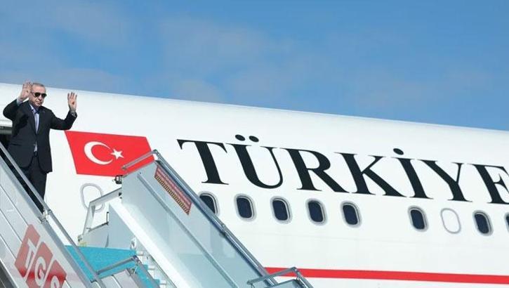 Cumhurbaşkanı Erdoğan Şarm el-Şeyh Barış Zirvesi için Mısır'a gitti