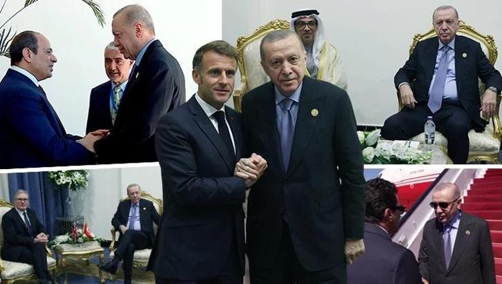 Cumhurbaşkanı Erdoğan'dan Mısır'da diplomatik temaslar