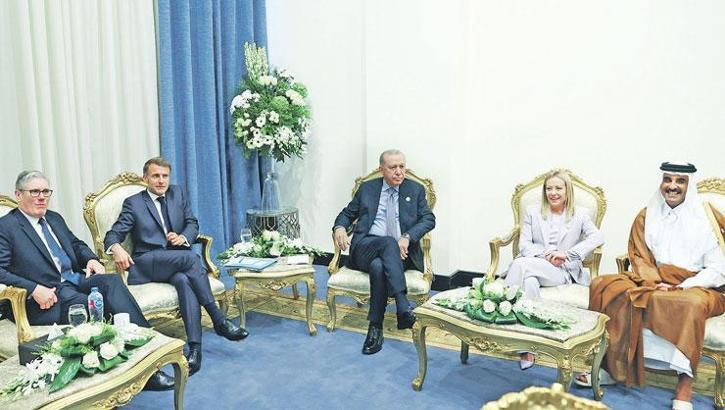 Gazze zirvesinde yardım ve imar mesajı