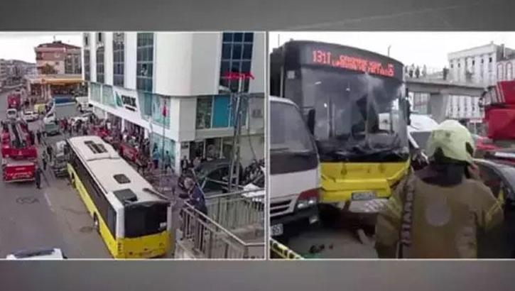 İstanbul Çekmeköy'de İETT otobüsü durağa daldı! 1 ölü 4 yaralı