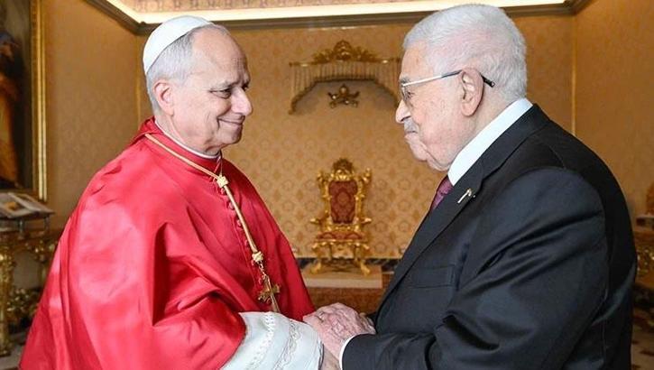 Papa 14. Leo ile Filistin Devlet Başkanı Abbas görüştü