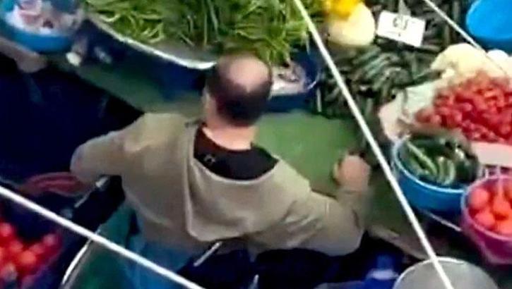 Kameralara yakalanan hilekar pazarcı için savcılık harekete geçti