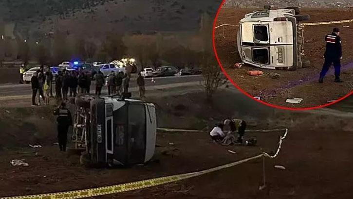 Kahramanmaraş'ta feci kaza! İşçi servisi devrildi: 2 ölü, 7 yaralı