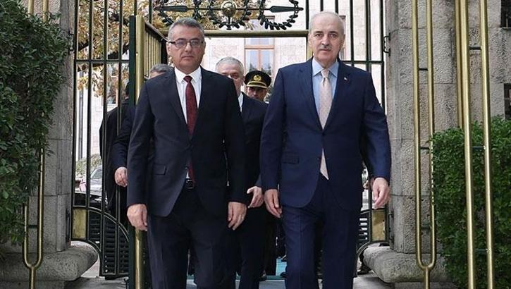 TBMM Başkanı Kurtulmuş, KKTC Cumhurbaşkanı Erhürman ile bir araya geldi