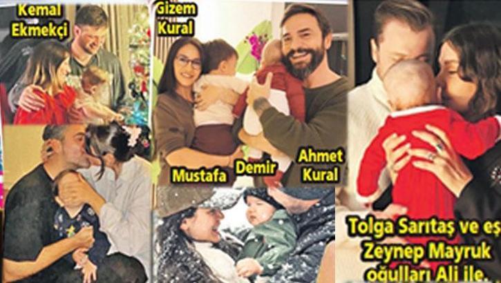 Bebekli kutlama! Ünlü çiftlerde yılbaşında mutlu aile pozları