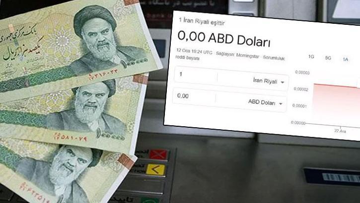 İran ekonomisi çöktü! 1 dolar 1 milyon riyali geçti, grafikler '0,00' gösterdi