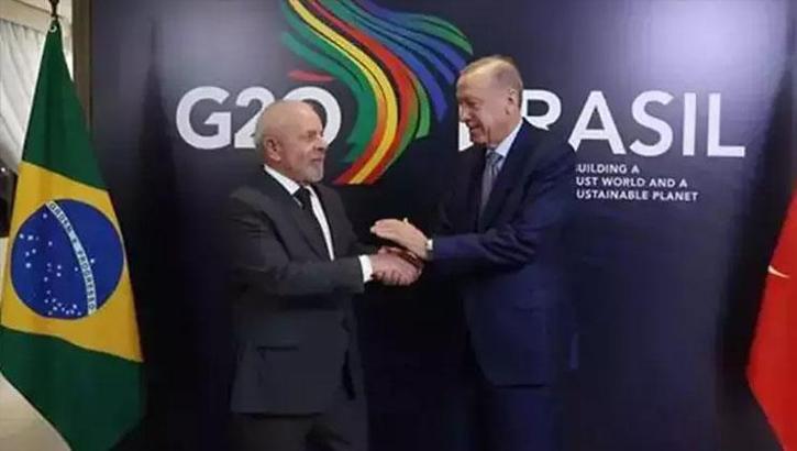 Cumhurbaşkanı Erdoğan Brezilya Lideri Lula da Silva ile görüştü
