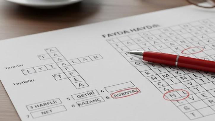 Yararlar Faydalar Bulmaca Cevabı Nedir? 3, 5, 6 ve 7 Harfli Çengel ve Kare Bulmacada Yararlar Faydalar Karşılığı