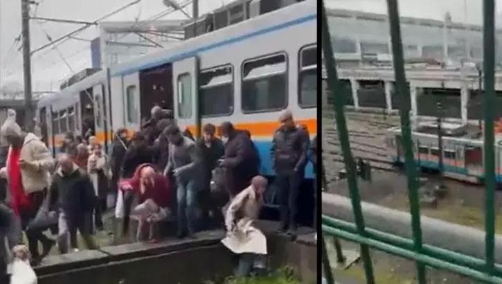 İstanbul Esenler'de metro raydan çıktı! İşte ilk görüntüler
