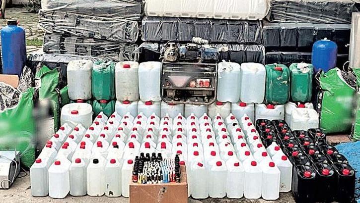 Yer altında sahte içki imalatı