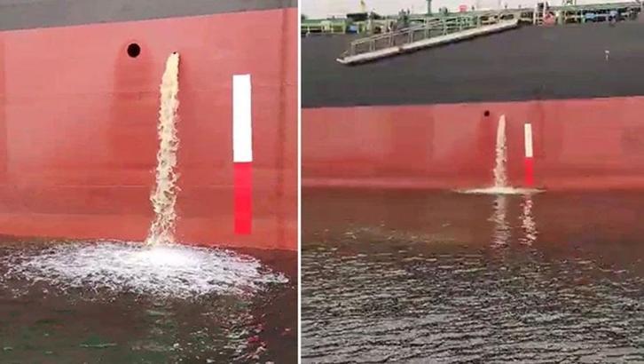 Kirli balast suyunu denize boşaltan gemiye para cezası kesildi