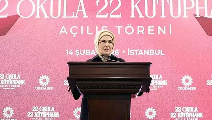 Emine Erdoğan: Kütüphane okulların kalbidir, ruhudur, can damarıdır