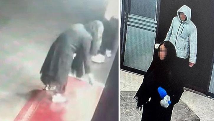 Güvenlik kamerasını izleyen bina sakinleri dehşete düştü: Karanlıkta gelip idrar ve toz döktüler