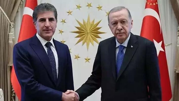 Cumhurbaşkanı Erdoğan IKBY Başkanı Neçirvan Barzani ile görüştü