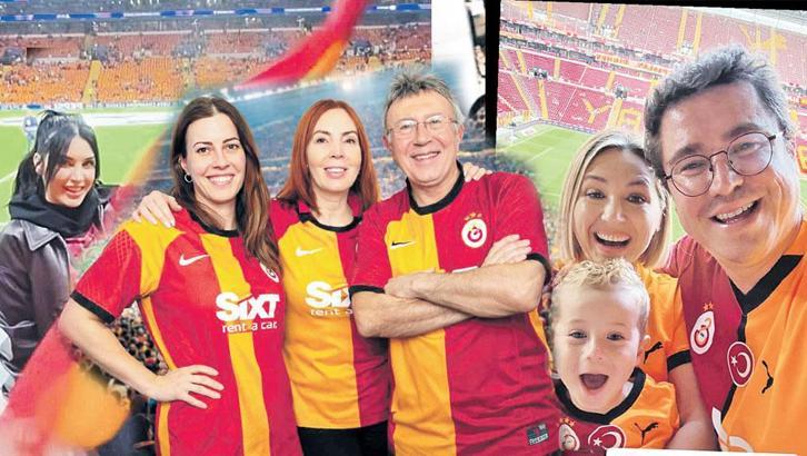 Galatasaray’ın Liverpool zaferini ünlüler tribünden izledi