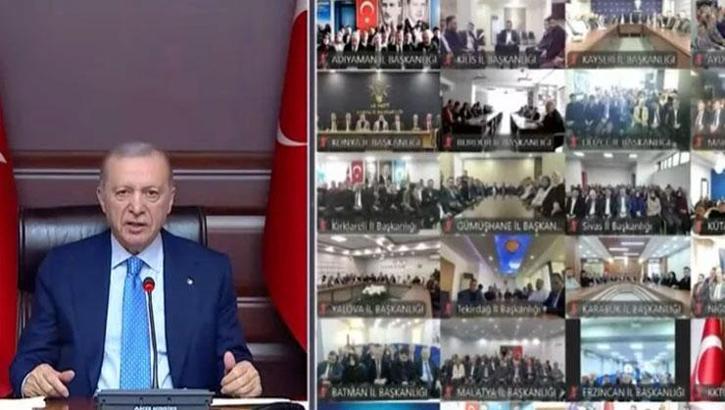 Cumhurbaşkanı Erdoğan'dan AK Parti Teşkilatları ile bayramlaştı