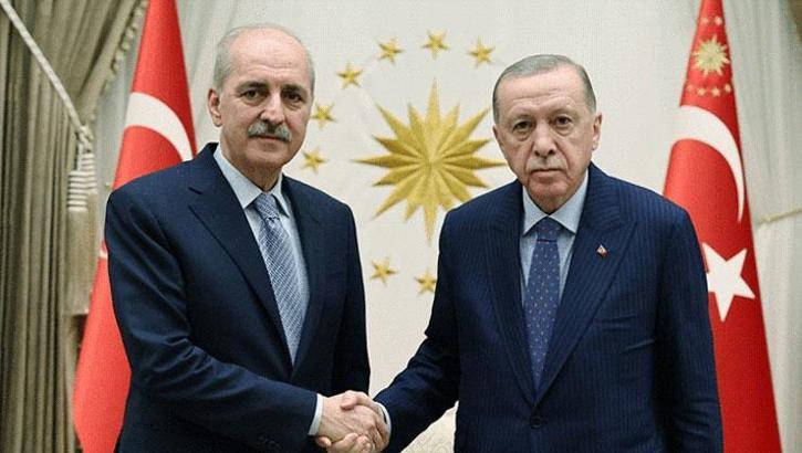 Cumhurbaşkanı Erdoğan, TBMM Başkanı Kurtulmuş ile görüştü