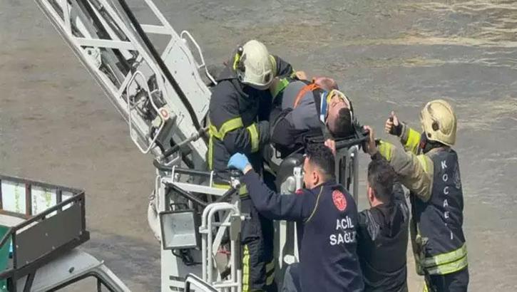 Dereye uçan kamyonetin sürücüsünden kötü haber