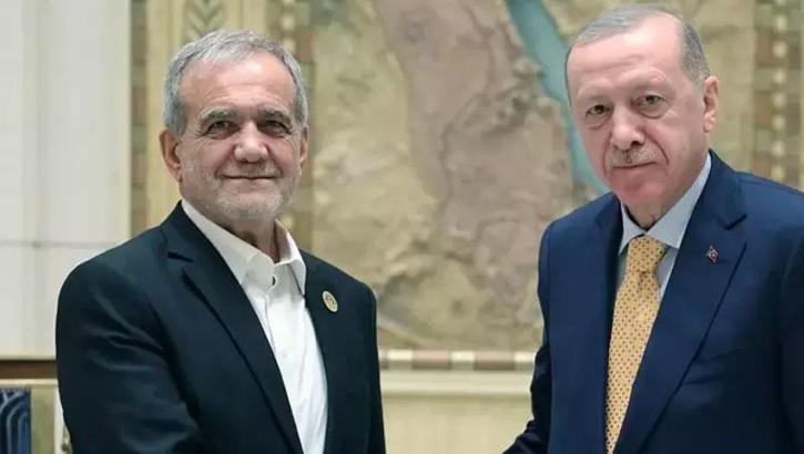 Cumhurbaşkanı Erdoğan Mesud Pezeşkiyan ile görüştü