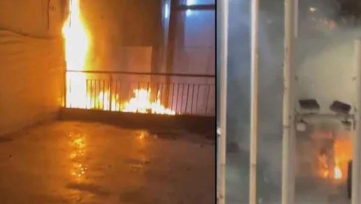 Taksim Metro İstasyonu'nda asansörde yangın