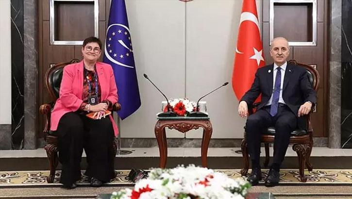 TBMM Başkanı Kurtulmuş, AKPM Başkanı Bayr ile görüştü