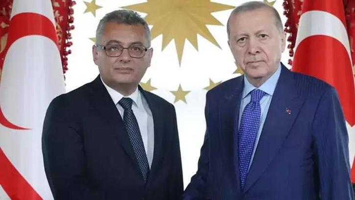 Cumhurbaşkanı Erdoğan, Kuzey Kıbrıs Türk Cumhuriyeti Cumhurbaşkanı Tufan Erhürman ile görüştü