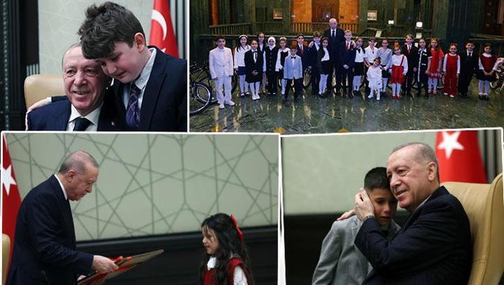 Cumhurbaşkanı Erdoğan, 23 Nisan'da çocuklarla bir araya geldi: Beştepe'de duygusal anlar