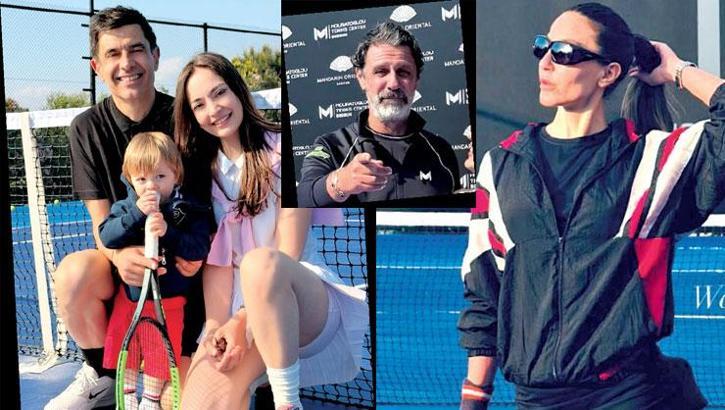 Ünlüler tenis kampında! Fransız efsaneyle kozlarını paylaştılar