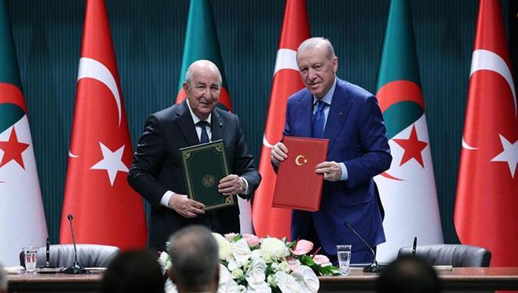 Cezayir ile 8 anlaşma imzalandı! Cumhurbaşkanı Erdoğan: Hedefimiz 10 milyar dolar
