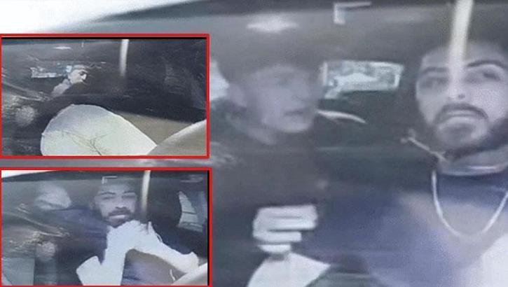 Takside dehşet anları! Şoförün boynuna ip geçirdiler