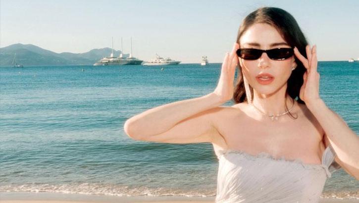 Ünlü oyuncu Özge Gürel'den Cannes pozları!