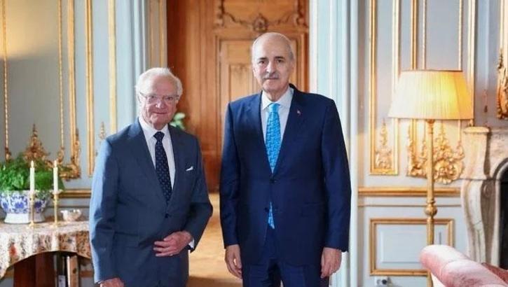 TBMM Başkanı Kurtulmuş, İsveç Kralı Gustaf ile görüştü