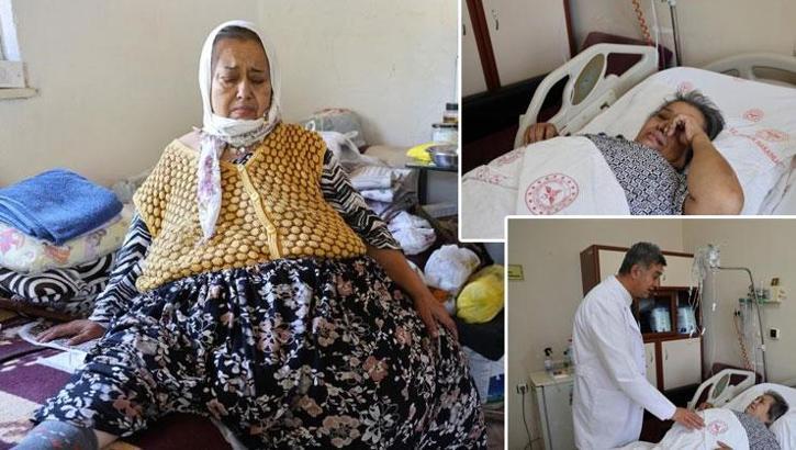 15 yıldır bir çekyatın üzerinde yaşamaya mahkumdu! Karnından çıkarılan kitle tam 40 kilo