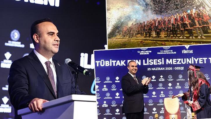 TÜBİTAK Fen Lisesi ilk mezunlarını verdi! Bakan Kacır: 'Sizler bizim umudumuzsunuz'