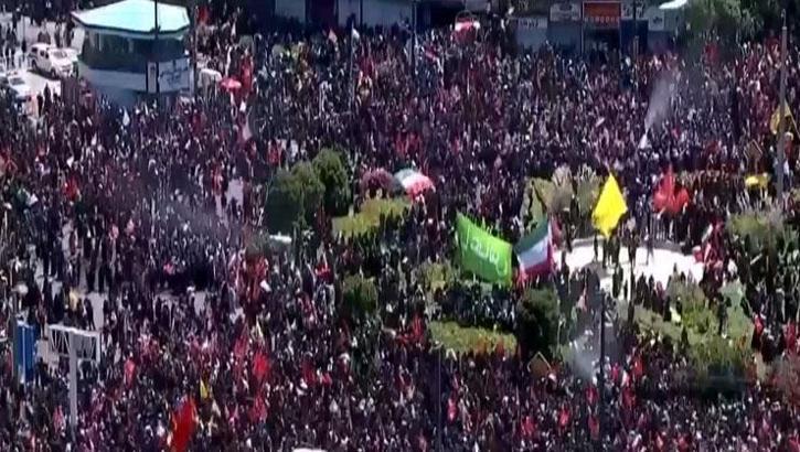 Hamaney için Meşhed'de cenaze töreni düzenlendi