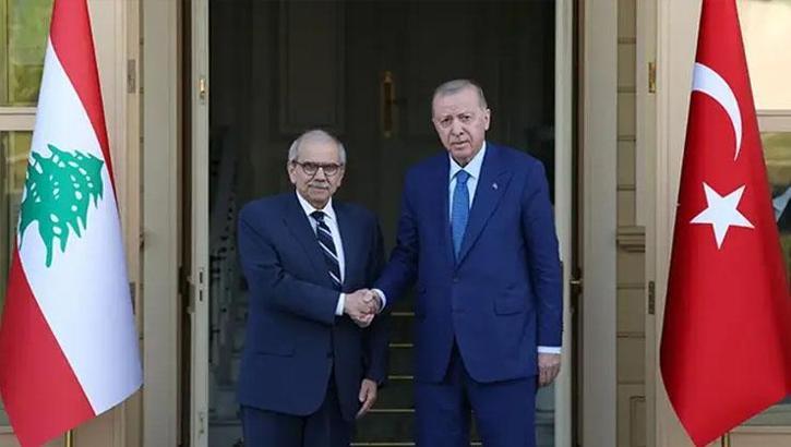 Cumhurbaşkanı Erdoğan, Lübnan Başbakanı Selam'ı kabul etti