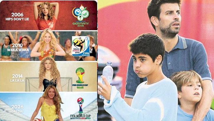 Shakira: 4 Pique: 3