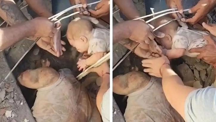 7.4'lük deprem sonrası mucize! Enkazdaki bebek 2 gün sonra sağ çıkarıldı