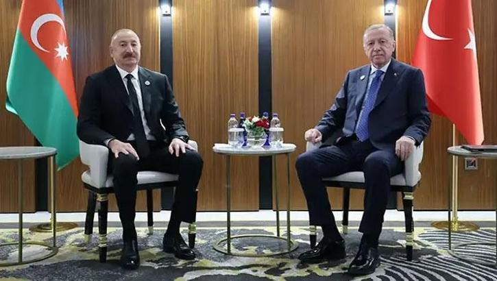 Cumhurbaşkanı Erdoğan, Azerbaycan Cumhurbaşkanı Aliyev ile görüştü